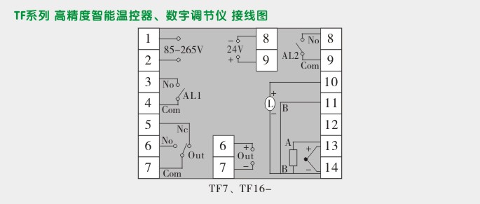 高精度温控器,TF16温度控制器,温控表接线图 高精度温控器,TF16温度控制器,温控表接线图